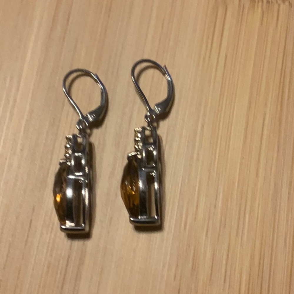 Orange Madeira Dangle Earrings - image 2